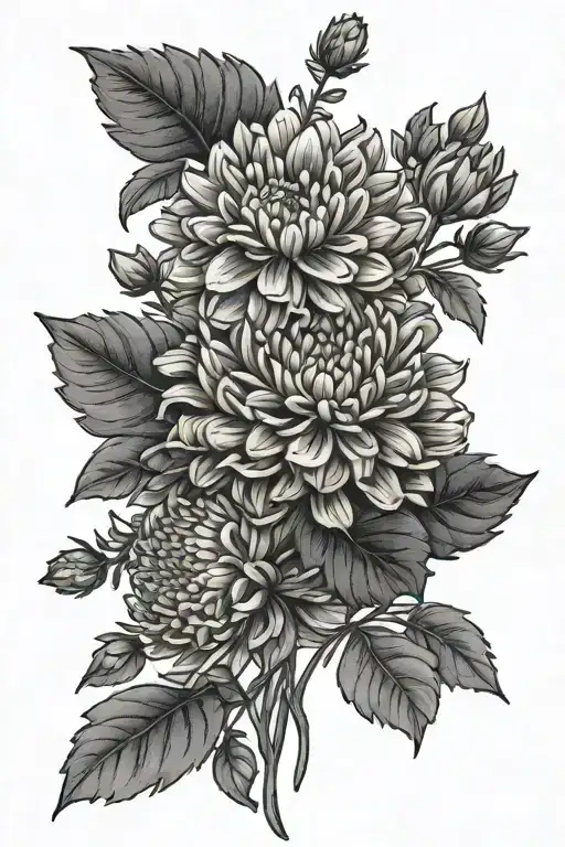 marigold and chrysanthemum bouquet