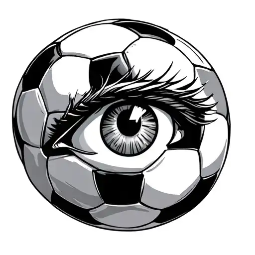 a soccer with an eye in it - Variation 2