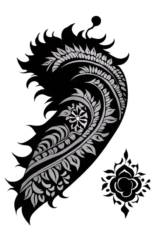 i want a tattoo that represents pakistani cluture using ethnic designs but wraps around my bicep (no flags)