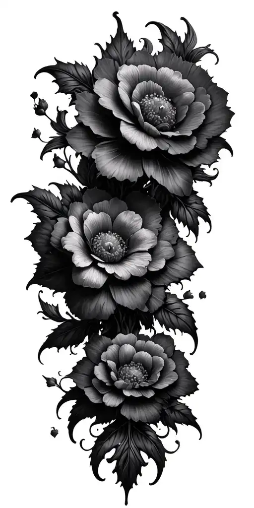 gothic flowers decayed - Variation 2