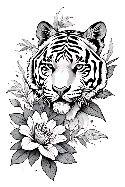 Tiger flower and fish