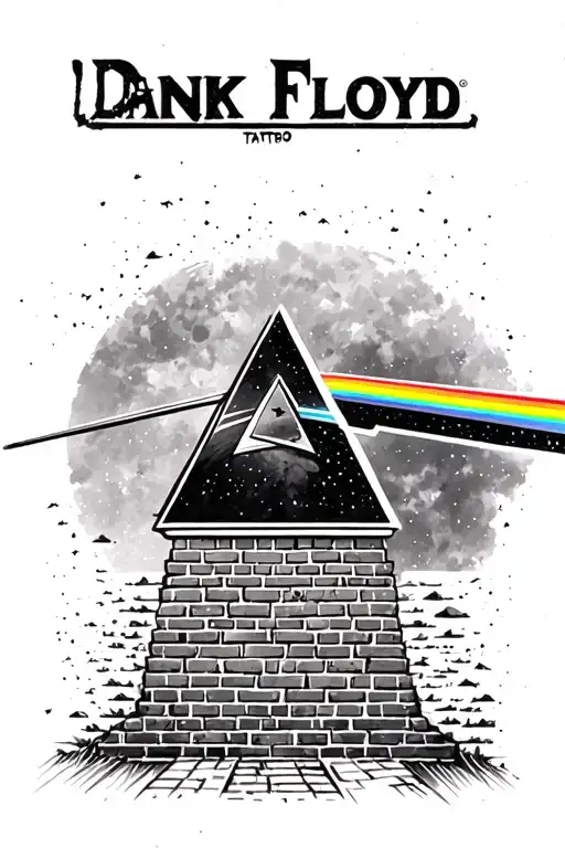 pink floyd, prism, dark side of the moon, the brick wall - Variation 2