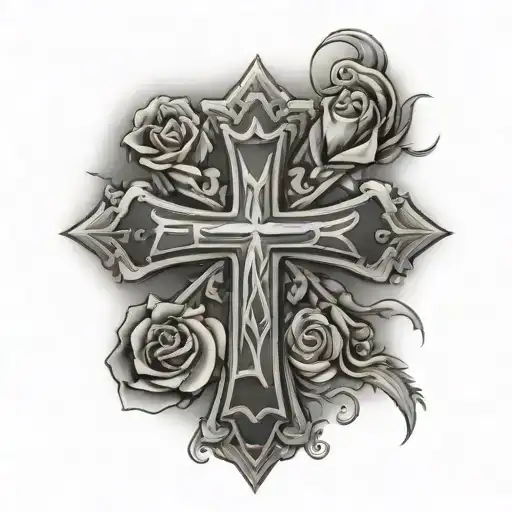 cross saying fear none trust God - Variation 2