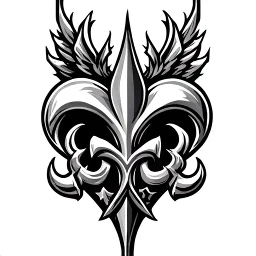 saints logo incorporated with heart - Variation 4