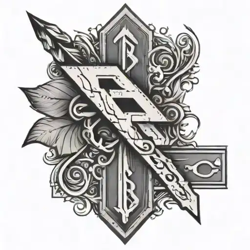 the letters GB and an up arrow - Variation 2