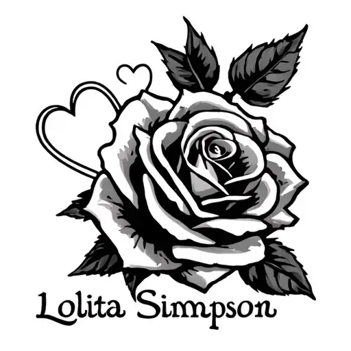 "Lolita Simpson" Rose and heart made - Variation 2