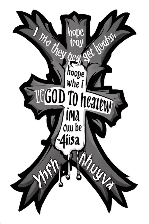 cross under words i hope they got hoodies when i get to heaven cuz GOD know ima be thuggin 4eva - yfn mish