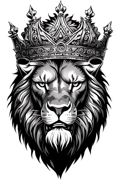 CROWNED LION HEAD - Variation 2