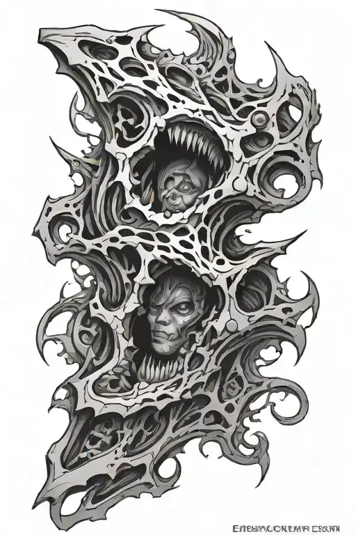 biomech skin ripped apart - Variation 2