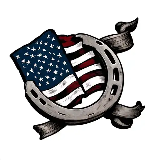 "we the people" with horseshoe and us flag
