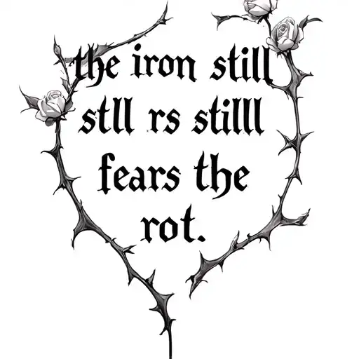 "the iron still fears the rot" "the iron still fears the rot" roses and thorns - Variation 3