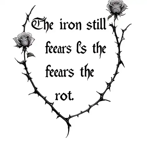 "the iron still fears the rot" "the iron still fears the rot" roses and thorns - Variation 4