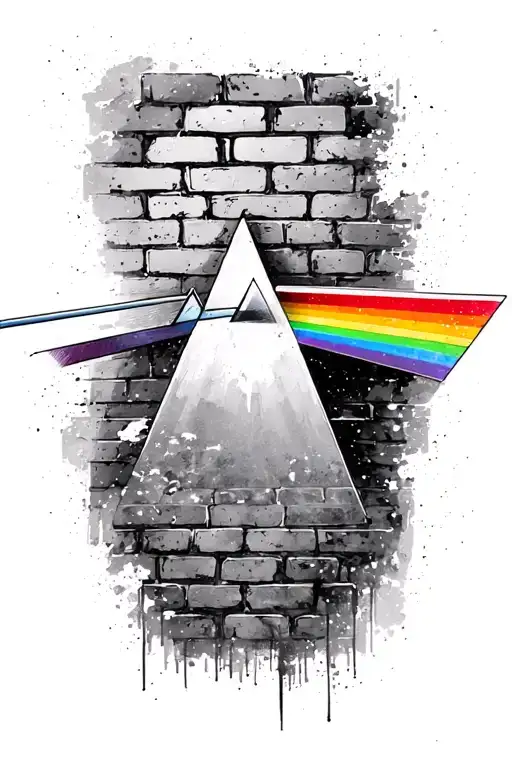 pink floyd dark side the wall bricks prism - Variation 4