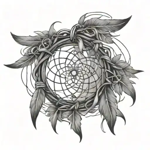 dream catcher in chains breaking and bursting